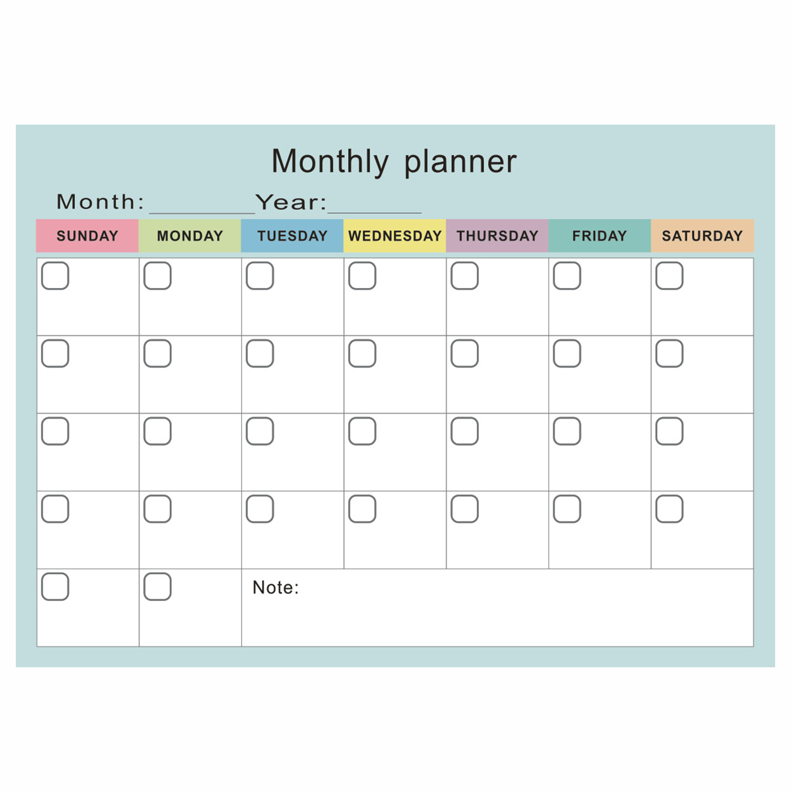 Weekly Monthly Planner Universal Magnet White Board Easy Clean Office Home Write Smooth Refrigerator Bulletin Kitchen Drawing